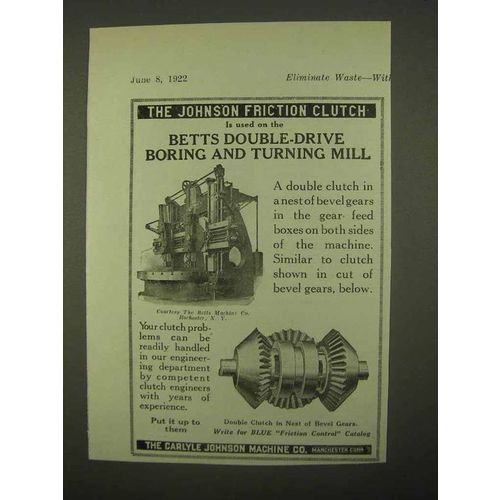 1922 Carlyle Johnson Double Clutch Ad