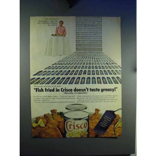1965 Crisco Shortening Ad - Fish Doesn't Taste Greasy