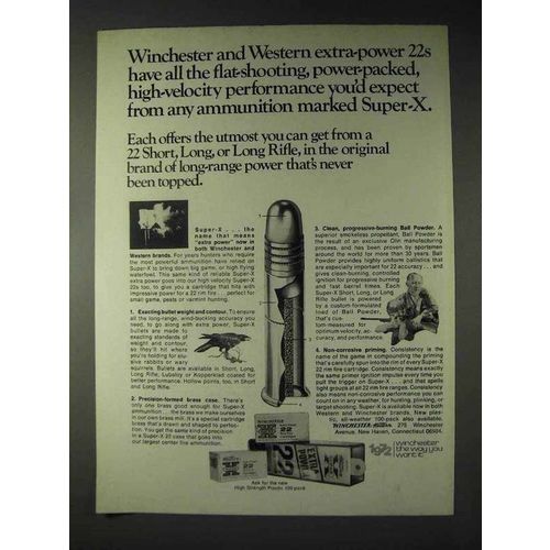 1972 Winchester-Western Super-X Ammunition Ad