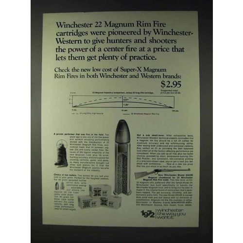 1972 Winchester-Western Super-X Magnum Rim Fires Ad
