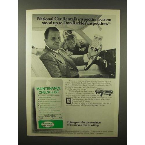 1975 National Car Rental Ad - Don Rickles - Inspection System