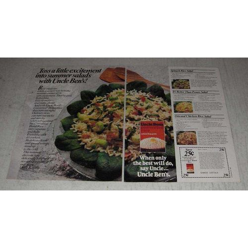 1983 Uncle Ben's Converted Rice Ad - Summer Salads
