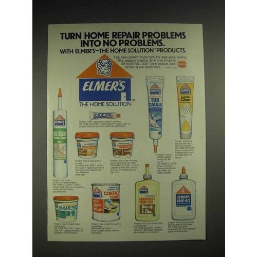1987 Elmer's Home Solution Products Ad - No Problems