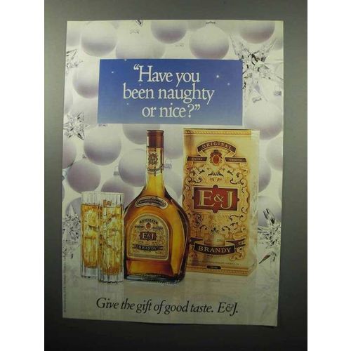 1989 E&J Brandy Ad - Have You Been Naughty or Nice?