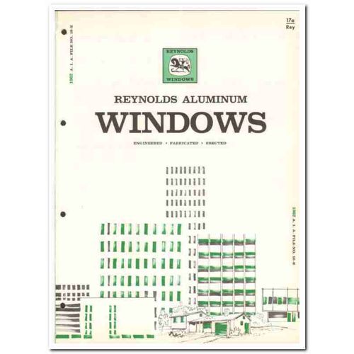 REYNOLDS METALS COMPANY 1962 pivoted aluminum windows vintage catalog
