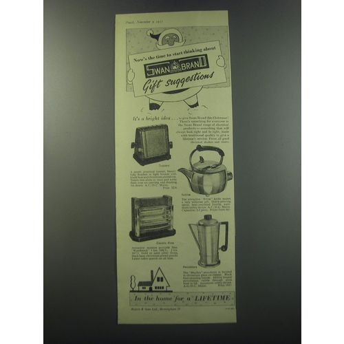 1955 Swan Advertisement - Toaster, Royal Kettle, Woodstock Electric Fire