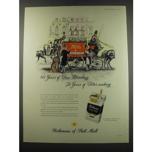 1957 Rothmans of Pall Mall Cigarettes Ad - 60 years of fine blending 50 years