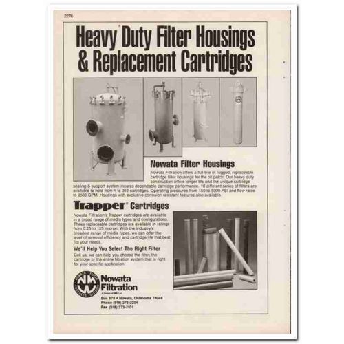 NMW Inc 1993 Vintage Catalog Oil Nowata Filtration Trapper Cartridges