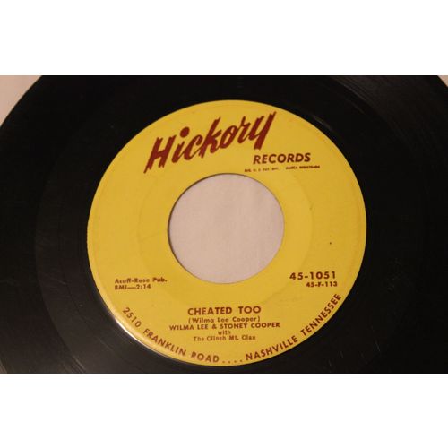 Willma Lee & Stoney Cooper 45-THIS CRAZY CRAZY WORLD/CHEATED TOO