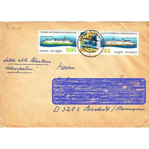 GERMANY DDR [1979] MiNr 2429-30 Zdr ( Brief ) [02] Schiffe
