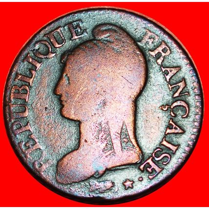 DIRECTORY (1795-1799): FRANCE ★ 5 CENTIMES LAN 8W 1799-1800★LOW START★NO RESERVE
