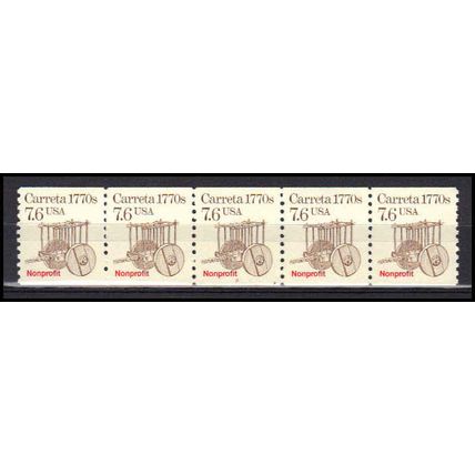 2255 7.6c Carreta Very Fine MNH Dry Gum PNC 2/5 X2981