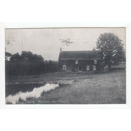 Rectory Farm Weston-on-Trent Postcard 1924 Derbyshire