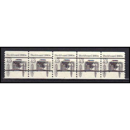 2124a 4.9c Buckboard Very Fine MNH Dry Gum PNC 4/5 Gap 1L AA0307