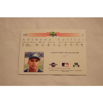Anthony Collier 1992 Classic Best NO. 204