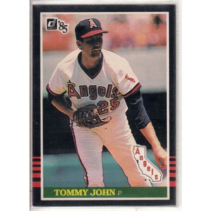 1985 Donruss baseball card 423 Tommy John
