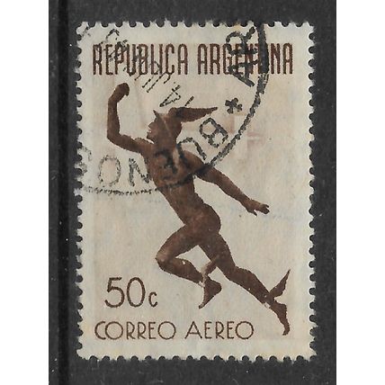 ARGENTINA REP 1940 AIR 50c BROWN MERCURY SG 690 FINE USED#2