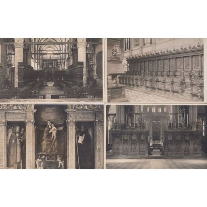 Venezia Chiesa Del Frari Interior 4x Postcard s