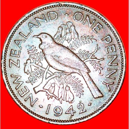 Ⰶ BIRD (1940-1947): NEW ZEALAND ★ PENNY 1942! KEY DATE! ★LOW START★NO RESERVE
