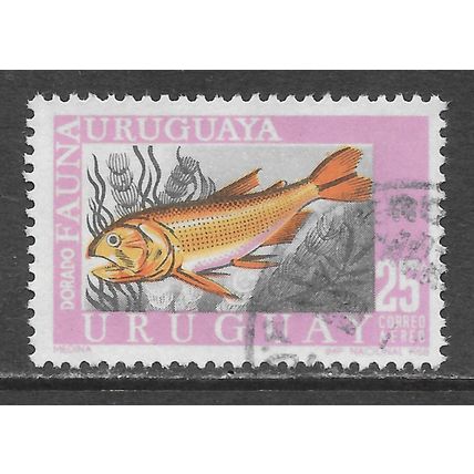 URUGUAY FAUNA DORADO FISH USED AIRMAIL