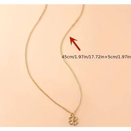 Lucky Clover Necklace Small Flower Wish Pendant Necklace Chain