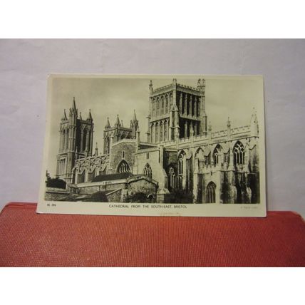 FROM THE SOUTH-EAST, BRISTOL CATHEDRAL. unused vintage postcard RP 1950s =
