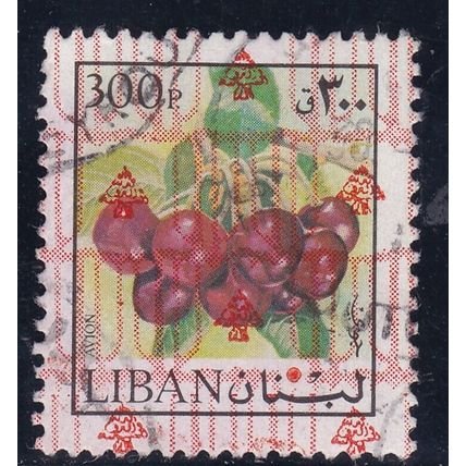 Lebanon 1978 Cherries 300p Overprinted Fine Used SG 1241 VGC