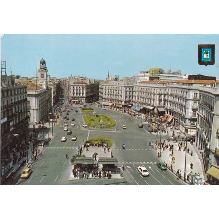 Madrid Puerta del Sol Spain Postcard posted 1982 VGC