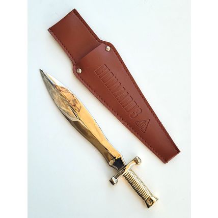 BIOHAZARD 3 Letter Opener Dagger (Gold) w/ Leather Sheath HK Comic Resident Evil