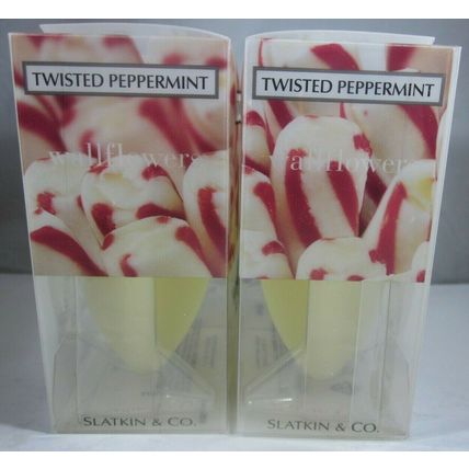 2 bx/ 4 bulbs Bath & Body Works Wallflower Refill Bulb Twisted Peppermint