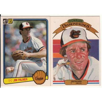 Two 1983 Donruss Jim Palmer baseball cards #4 & #77