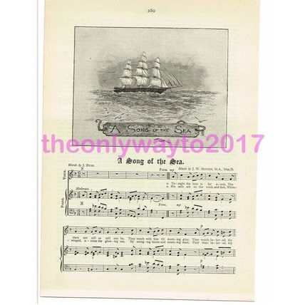 Song of the Sea, Victorian Book Illustration, 1891