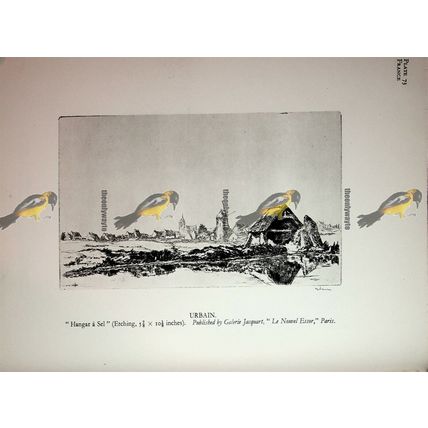 Ruisseau Sous Bois & Hangar A Sel, Book Illustration (Print), 1930