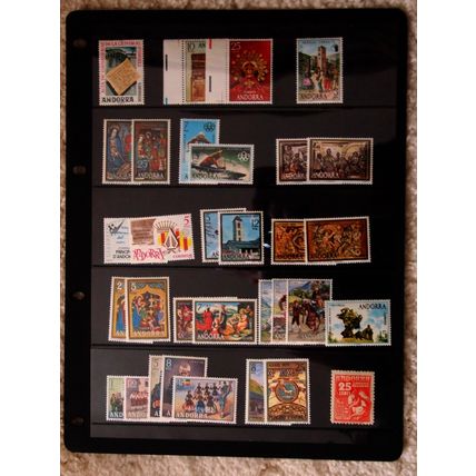 Andorra 32 Mint stamps circa 1960s and 1970s era
