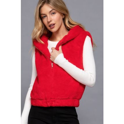 Hoodie Faux Fur Vest