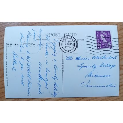 PHOTOCARD: ABERDEEN - OLD BRIDGE OF BALGOWNIE: 1966