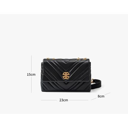 Women Stylish Leather Casual Chain Strap Shoulder Bag