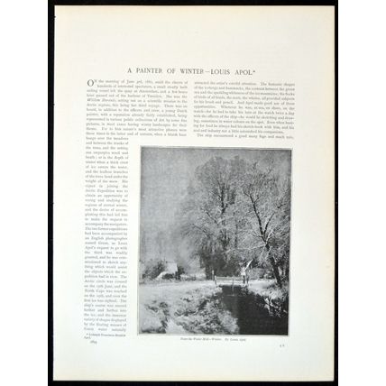 NEAR THE WATER MILL - WINTER 1893 Louis Apol PRINT