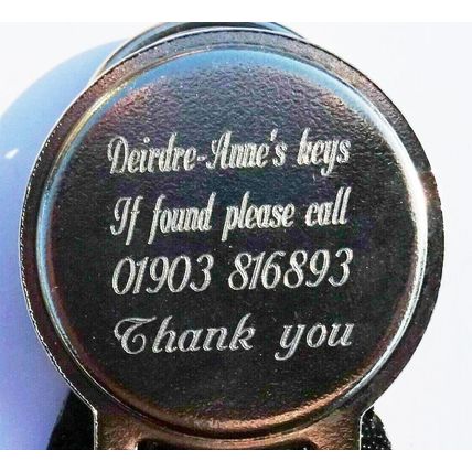 Pet ID, Luggage Tags etc, Round FREE ENGRAVING BOTH SIDES FREE POST