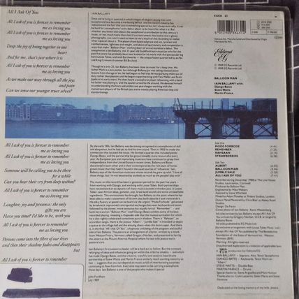 Iain Ballamy – Balloon Man (EGED63) 1989 (LP)