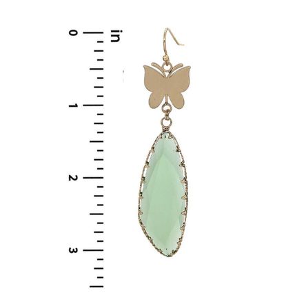 Fashion Butterfly Clear Stone Dangle Earring