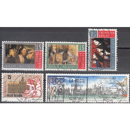 Belgique 1993 Michel 2547 - 2551 O Cote (2008) 1.50 € Anvers Capitale culturelle