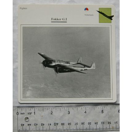 Fokker G.I - Netherlands - Fighter - Collectors Club Card