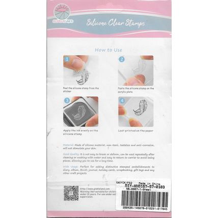 A6 Floral Moon Stamp Set. Stamping Cardmaking Scrapbooking Crafts