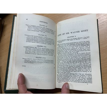 c1920 THE LIFE OF SIR WALTER SCOTT JG LOCKHART VOLUMES 1 & 2 ANTIQUE BOOKS (P5)
