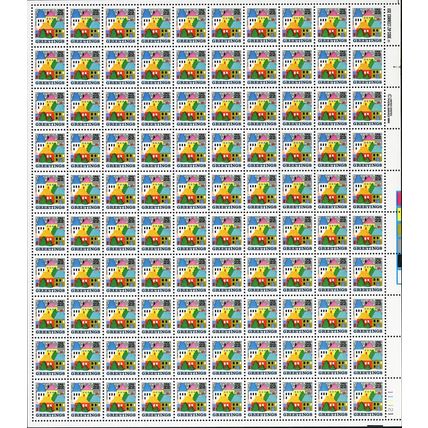 Christmas Winter Village Scene Sheet of 100 - 22 Cent Postage Stamps Scott 2245