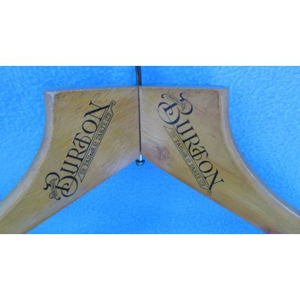 Burton The Tailor Of Taste Wigan Lancashire Vintage 1930's Wooden Coat Hanger (a