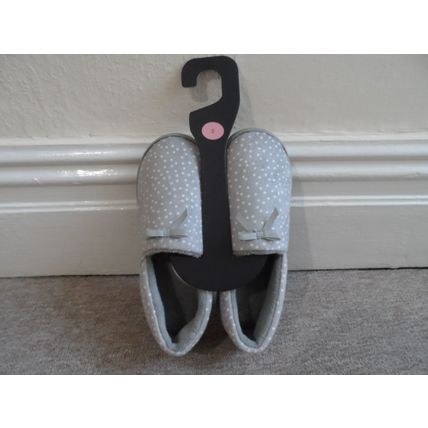 TU Grey Spotted Ladies Slippers Size 5 Brand New