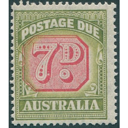 Australia 1953 7d carmine & green Postage Due SGD126 unused