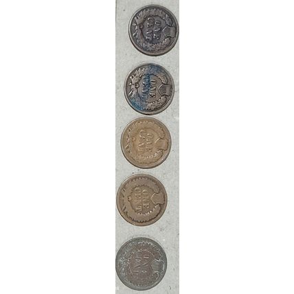 1882-1901 Indian Head Penny Coins Lot of 5